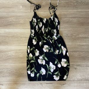 Black floral dress